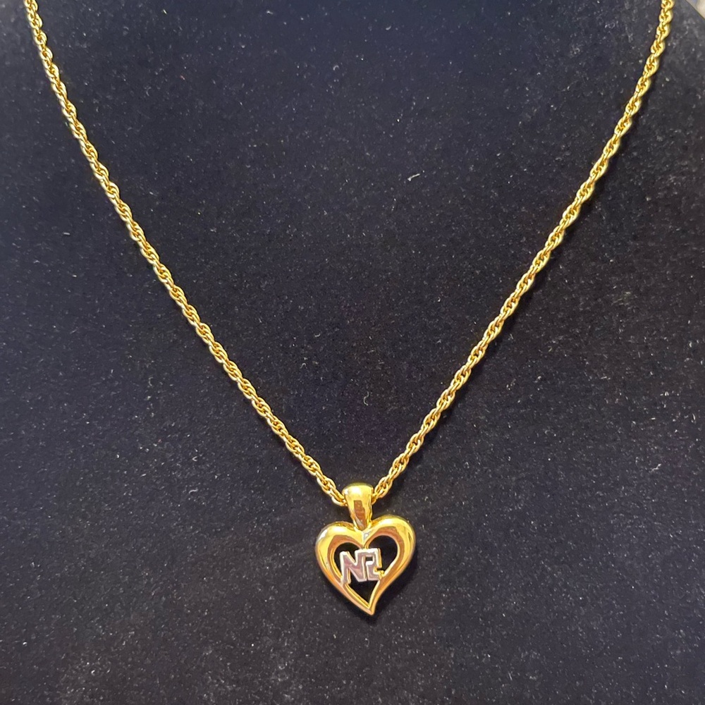Nina Ricci Gold Heart Pendant Necklace